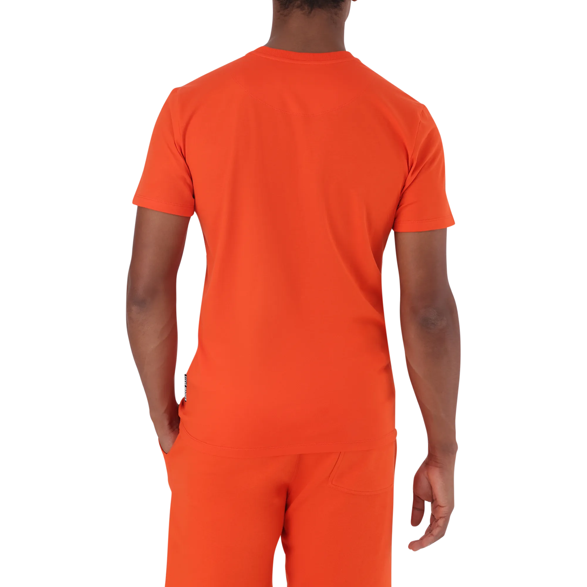 JACE CREW TANGERINE NECK LOGO T-SHIRT