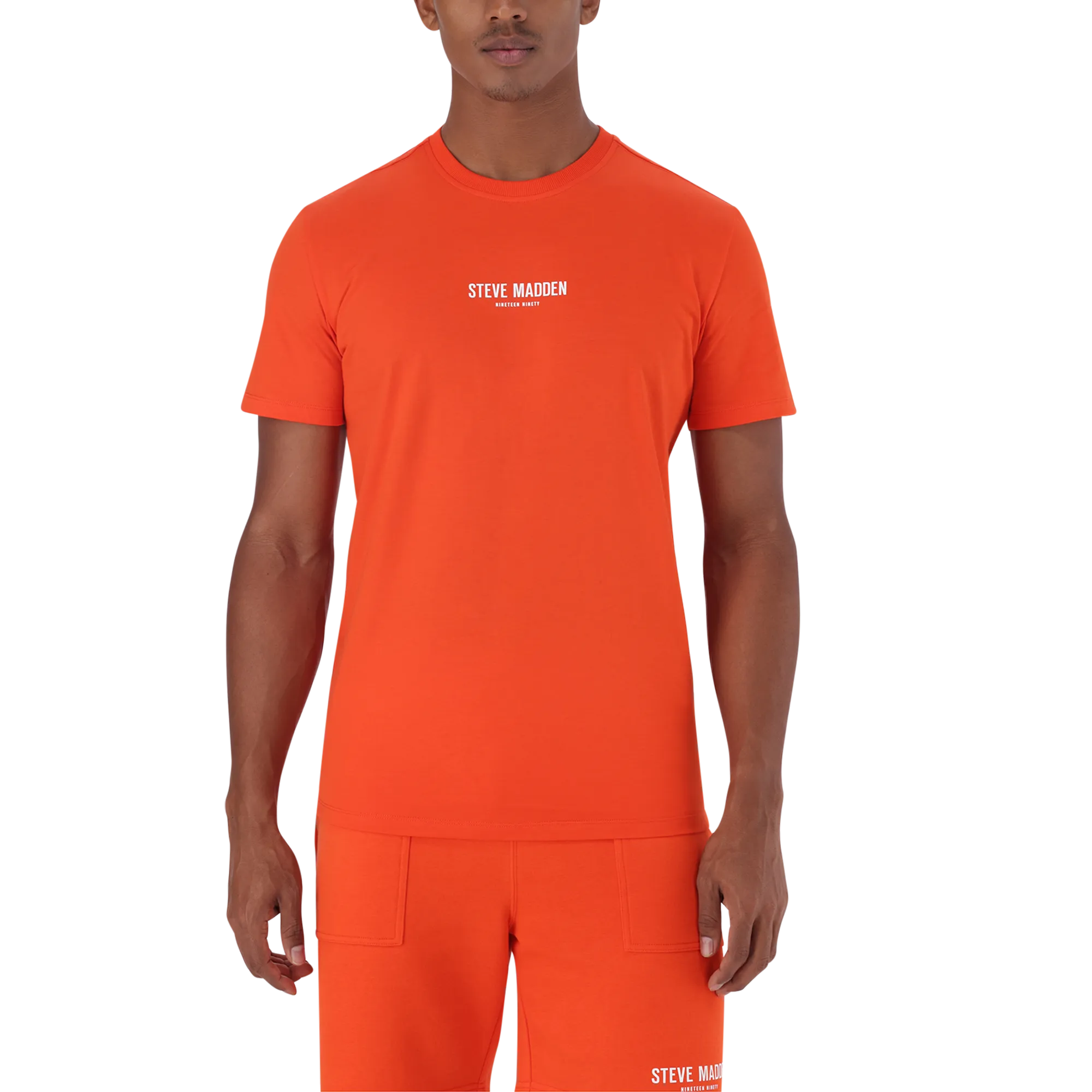 JACE CREW TANGERINE NECK LOGO T-SHIRT