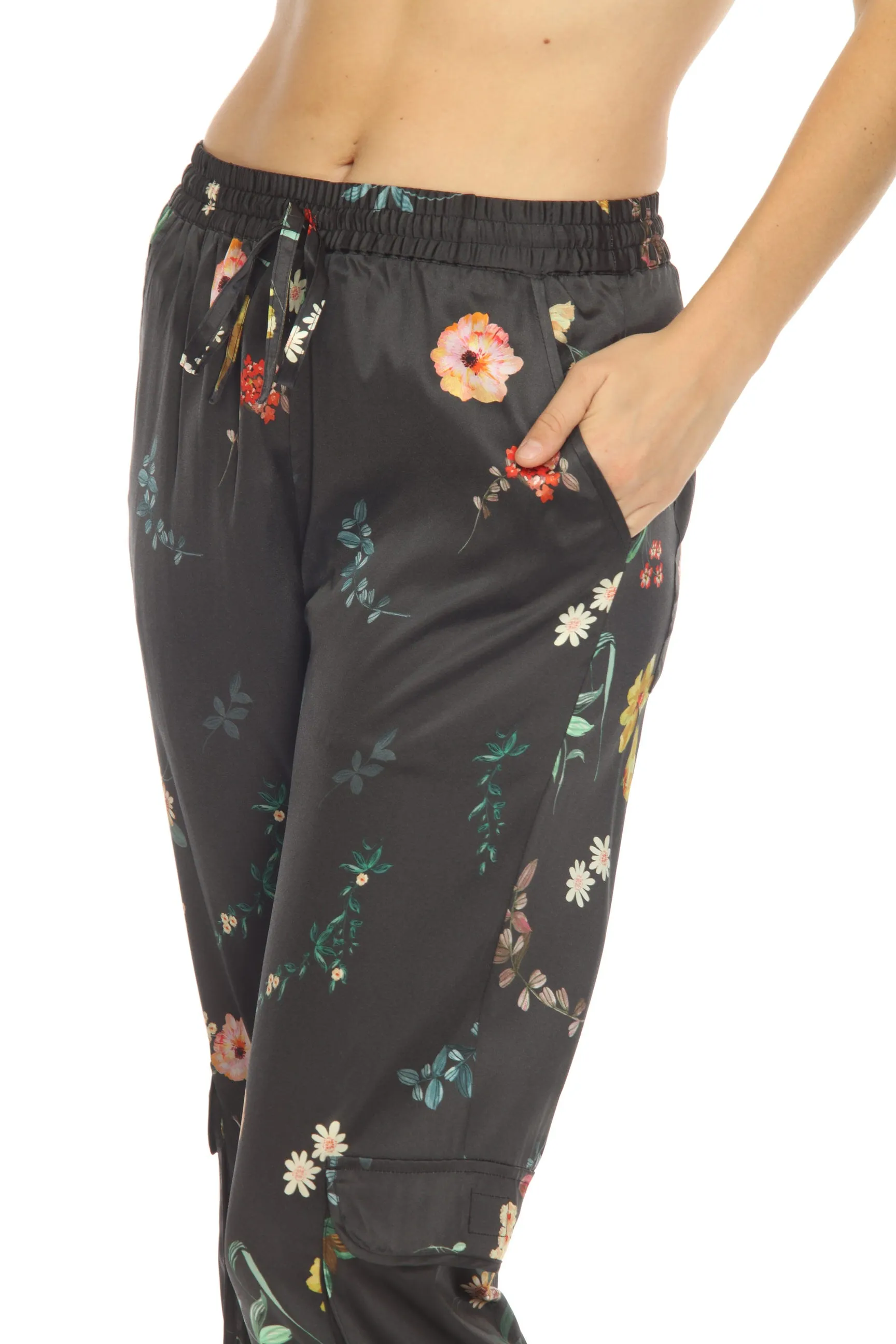 Johnny Was Houstein Kelly Silk Floral Cargo Pants Boho Chic C61322A7