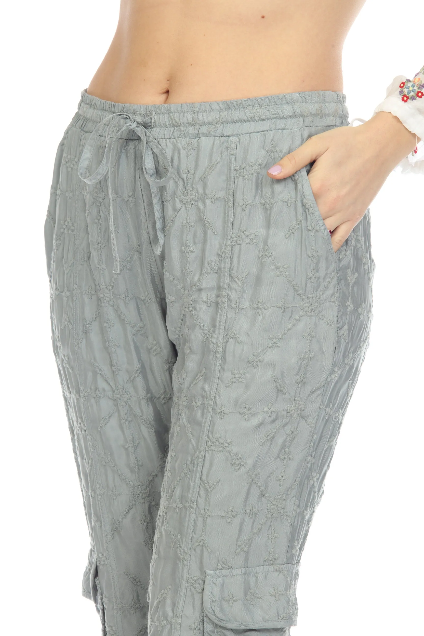 Johnny Was Pete & Greta Casseopeia Pull On Cropped Cargo Pants Pants Boho Chic P65719 NEW