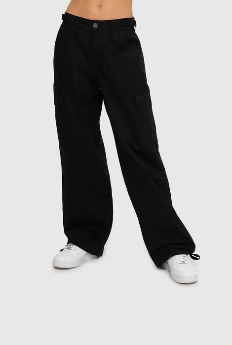 KUWALLA TEE 90'S WIDE LEG CARGO PANT - BLACK