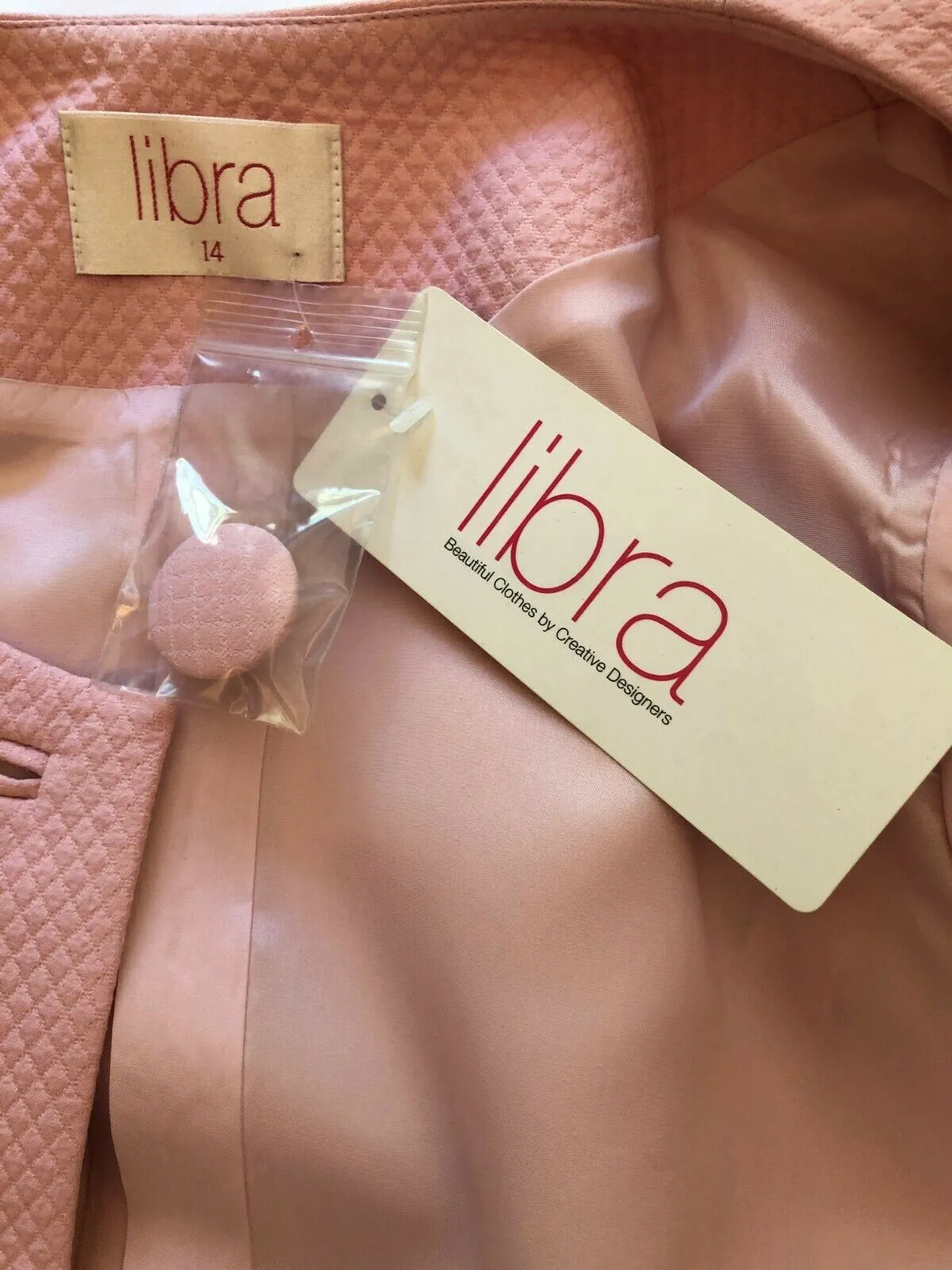 Libra Baby Pink Short Occasion Jacket UK 14 US 10 EU 42 BNWT