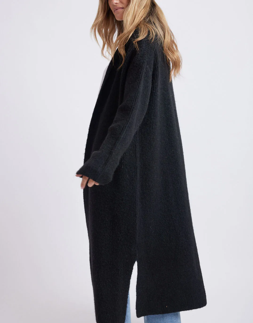 Manhattan Longline Cardigan - Black