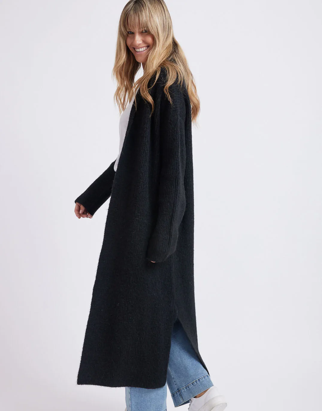 Manhattan Longline Cardigan - Black