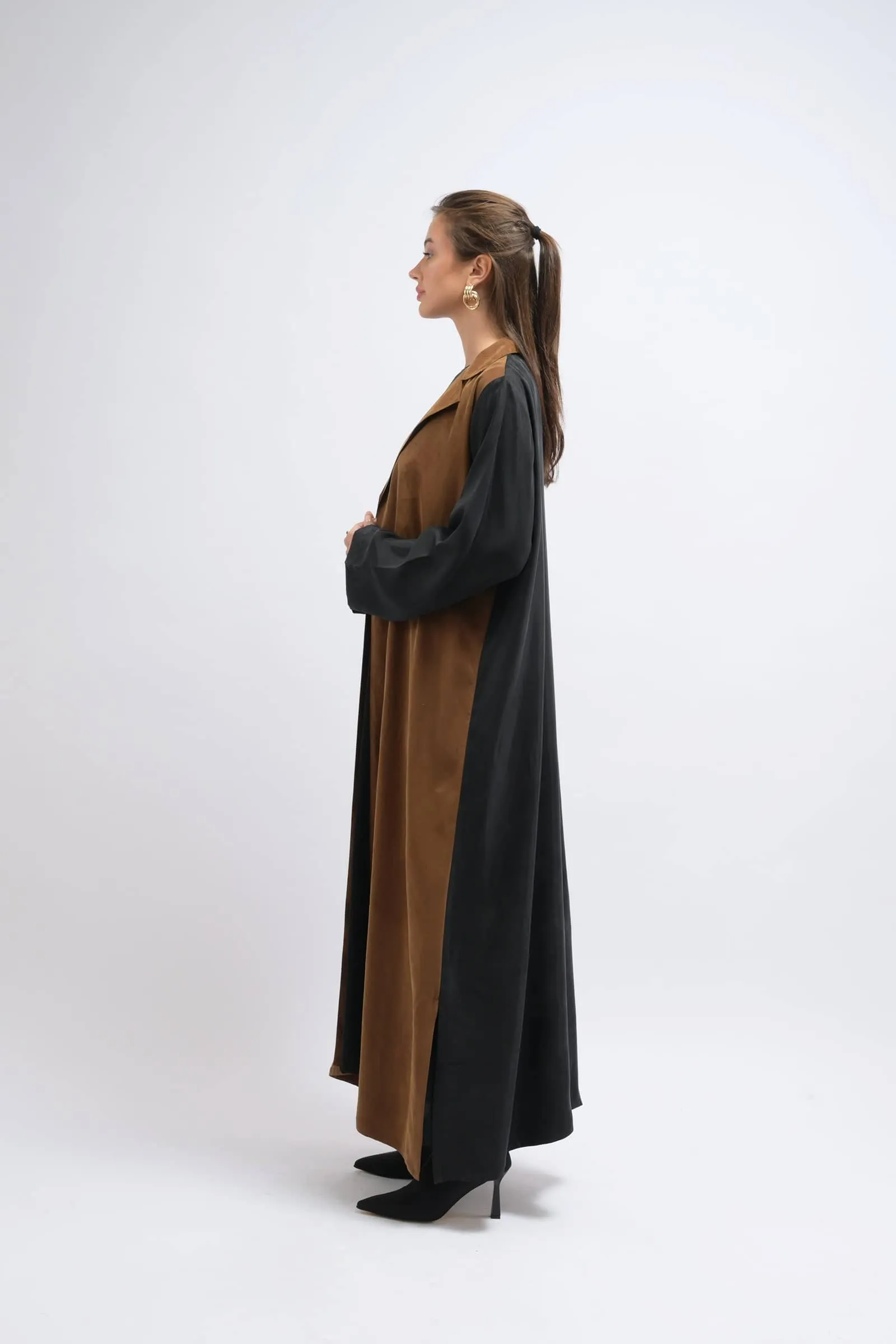 Matilda Brown Blazer Abaya