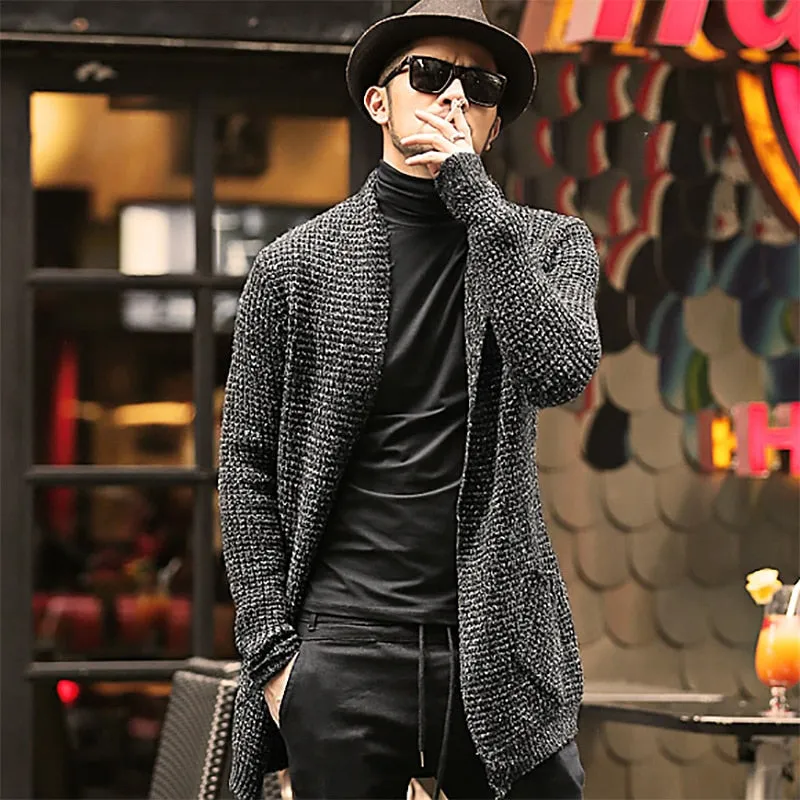 Men Sweater Long Sleeve Cardigan Males Pull style cardigan Clothing Fashion Thick warm Mohair Sweater Men england style hot J511