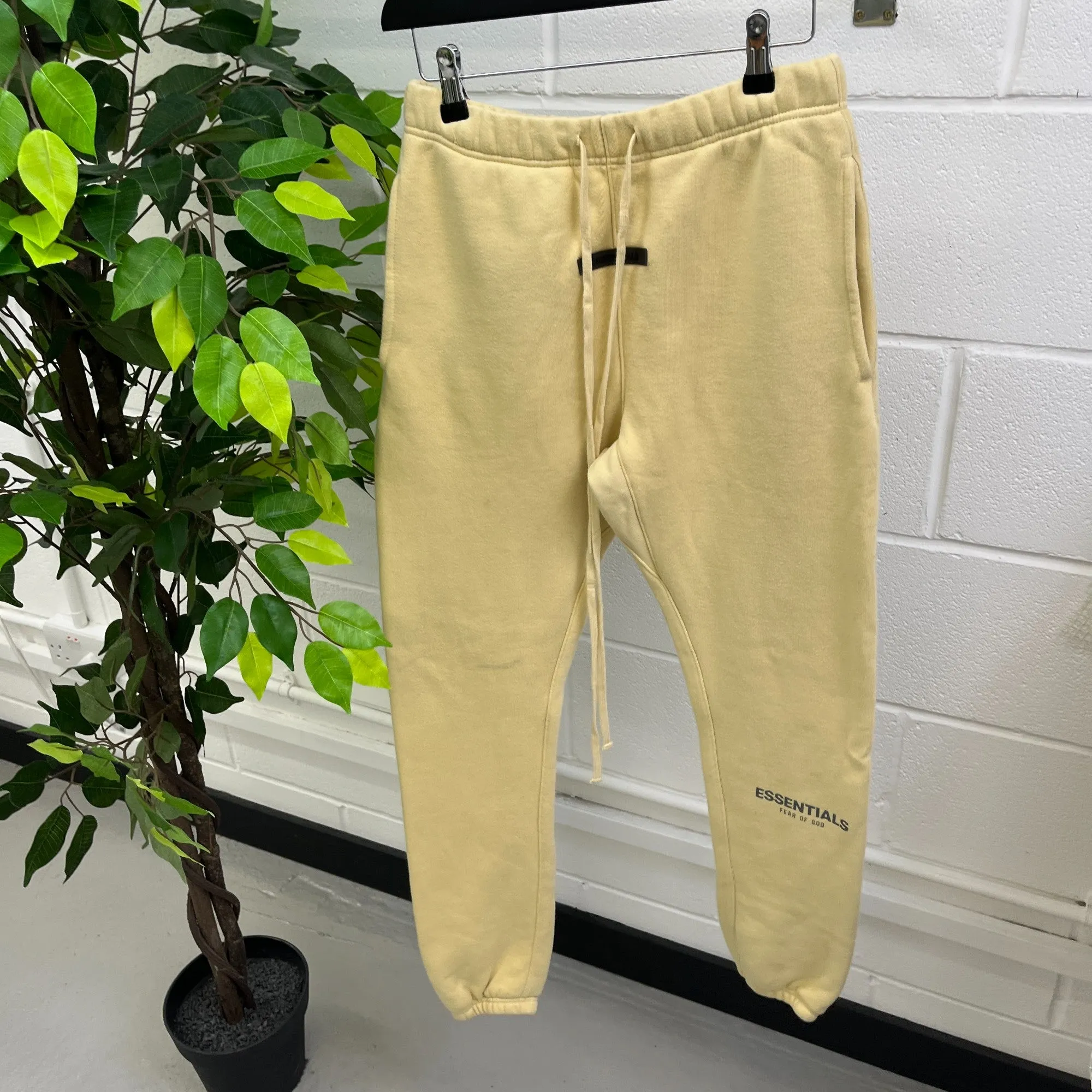 Men's Logo Joggers Yellow Size XS