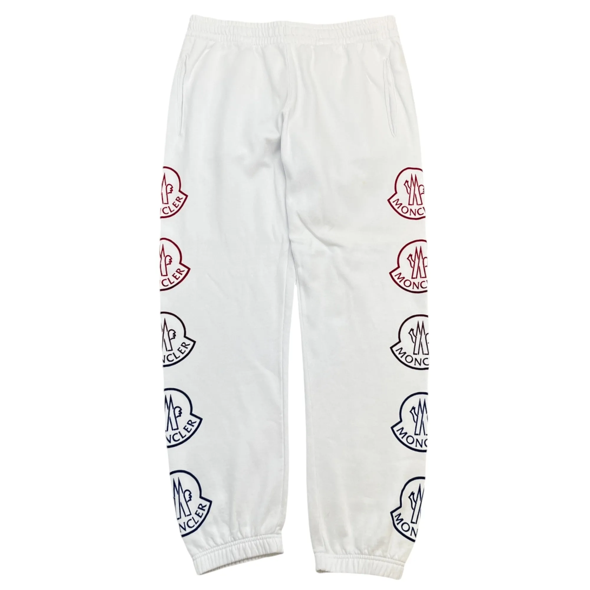 Men's Side Logo Joggers White Size L