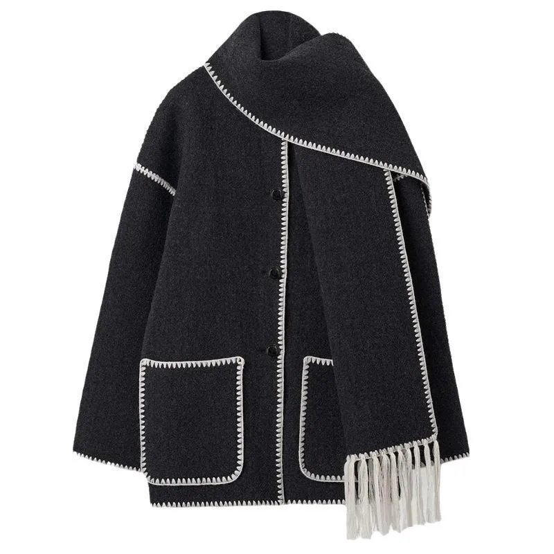 Milanese Wool Scarf Coat