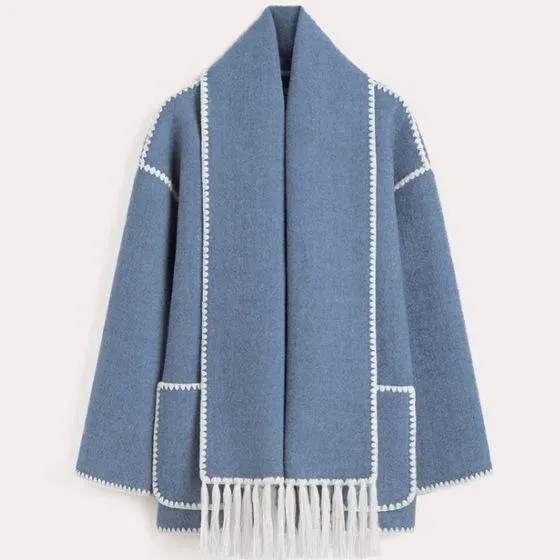 Milanese Wool Scarf Coat