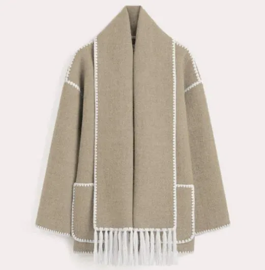 Milanese Wool Scarf Coat