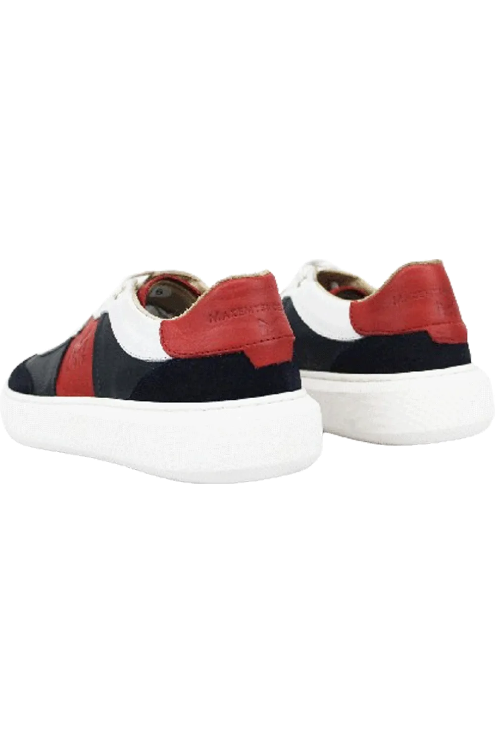 MMS Leather Italian Navy Red Sneaker