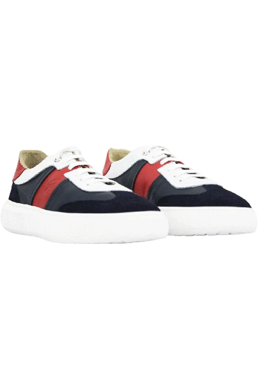 MMS Leather Italian Navy Red Sneaker