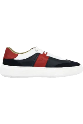 MMS Leather Italian Navy Red Sneaker