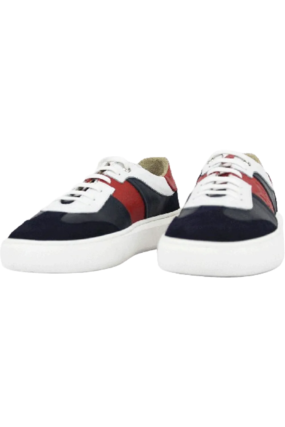 MMS Leather Italian Navy Red Sneaker