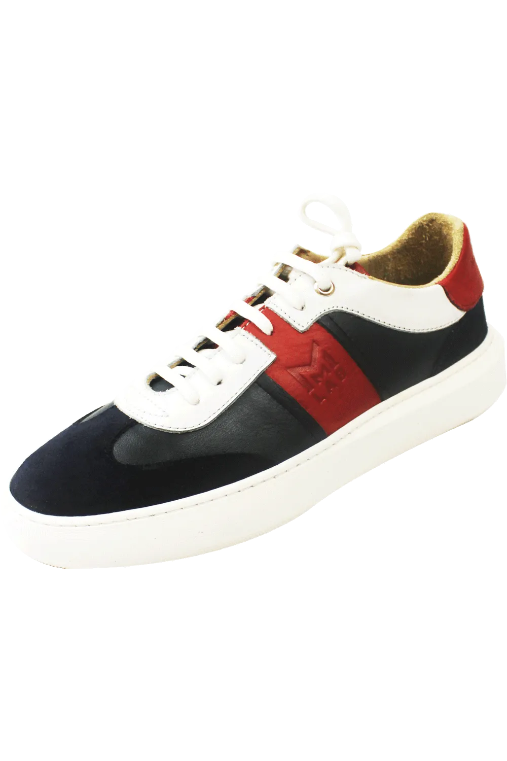 MMS Leather Italian Navy Red Sneaker