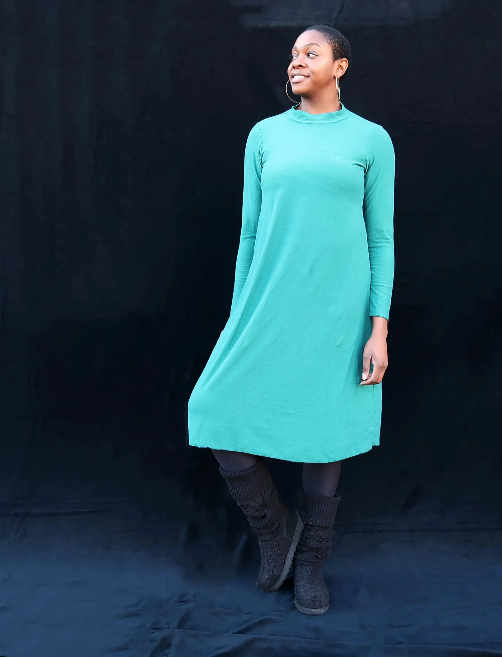 Mock Ojai Below Knee Dress