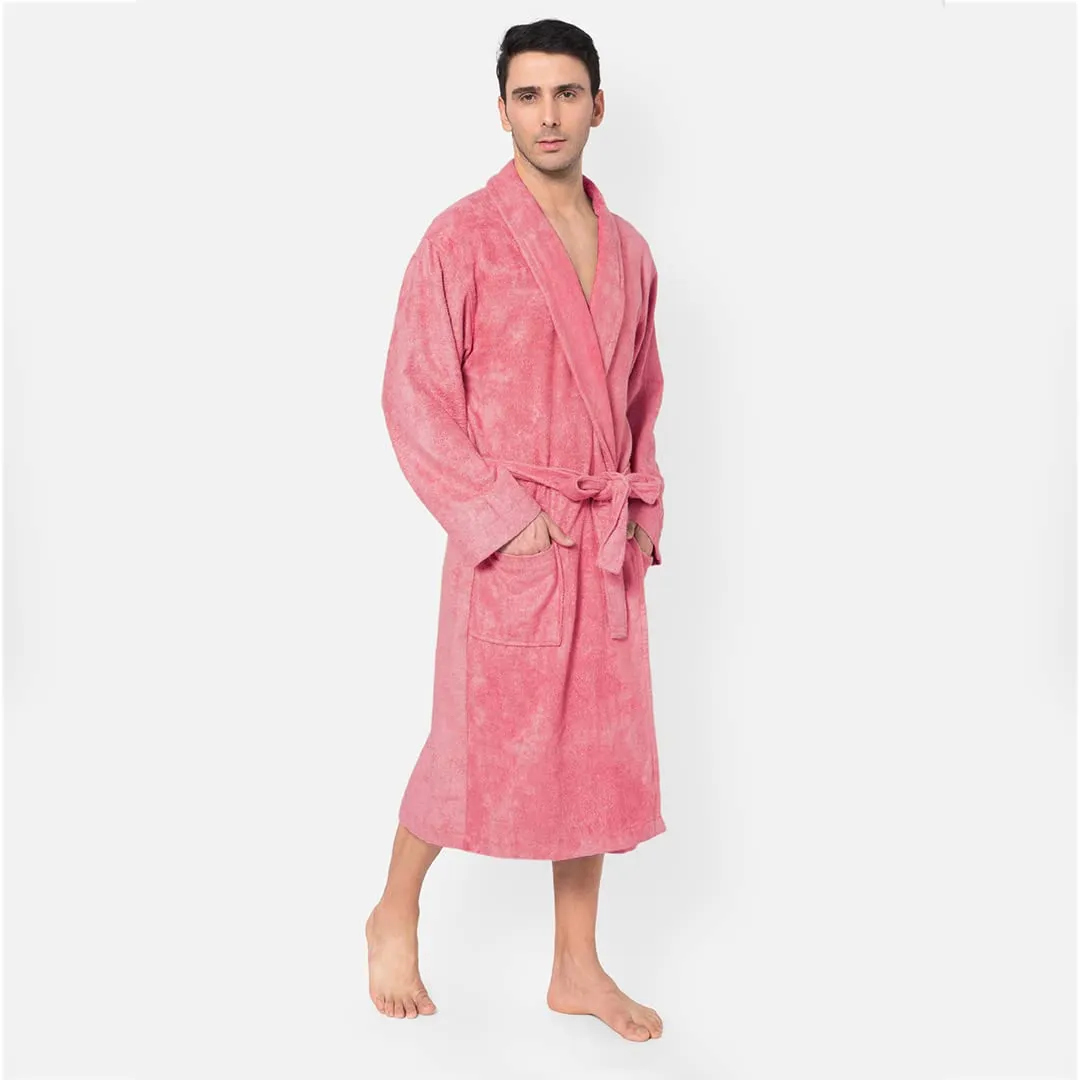 Mush 100% Bamboo Bathrobe for Men/Women (Unisex) S/M,(Pack of 1) (L, Ruby Red)