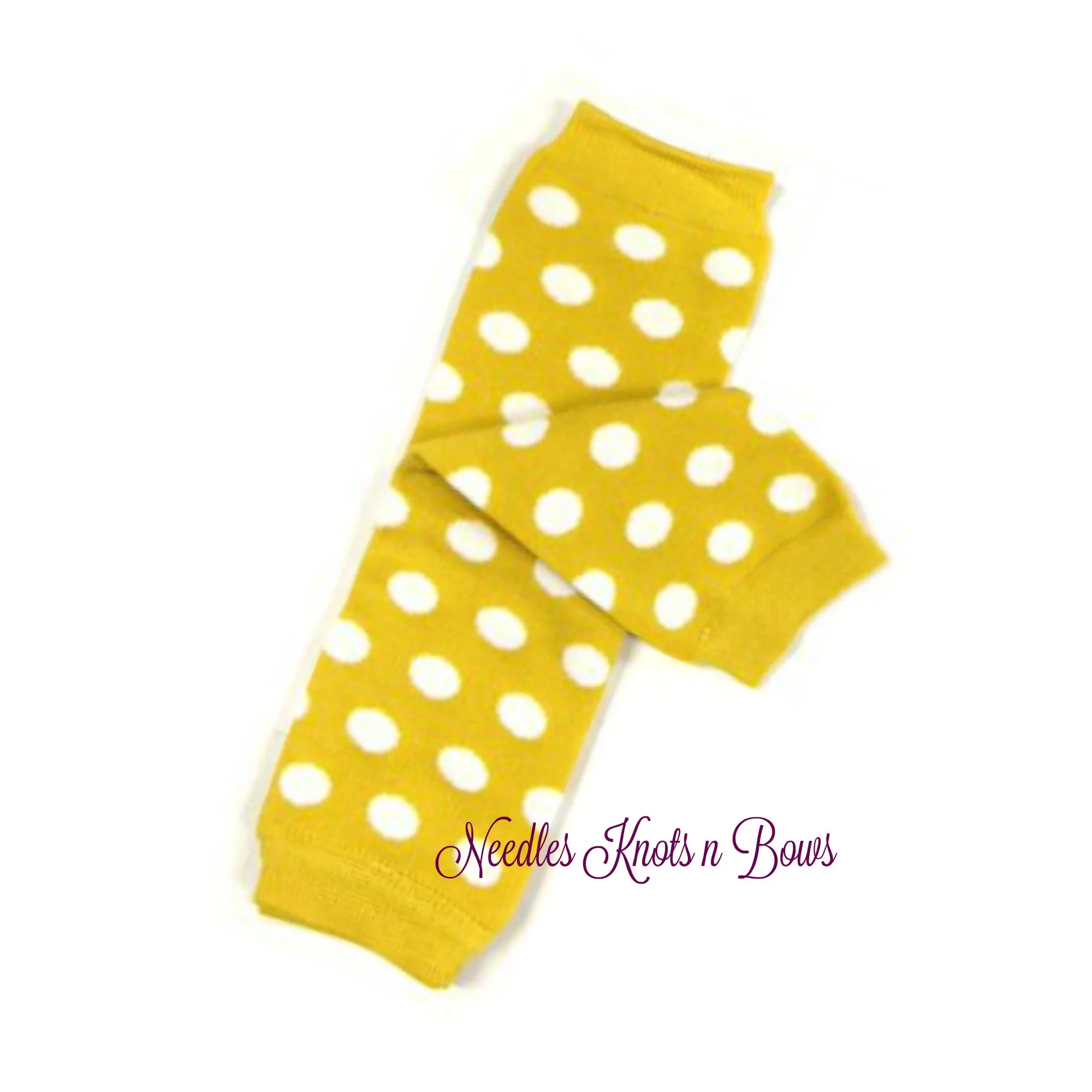 Mustard Yellow Polka Dot Leg Warmers, Fall, Baby, Toddler