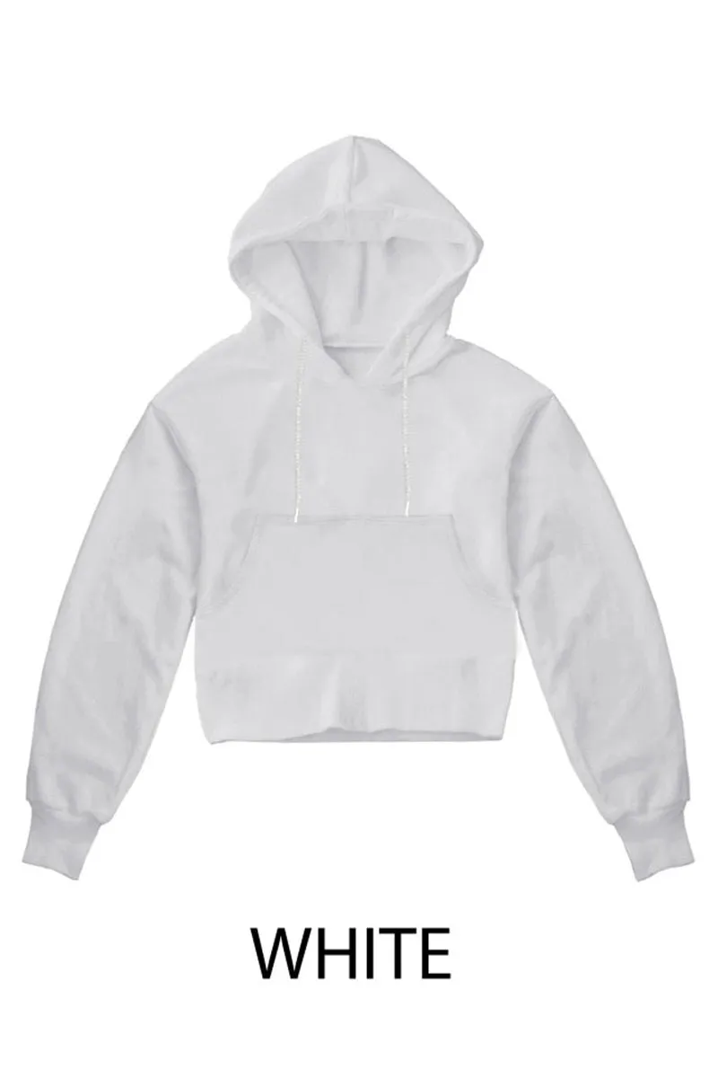 NEWMAN White Pullover Crop Hoodie