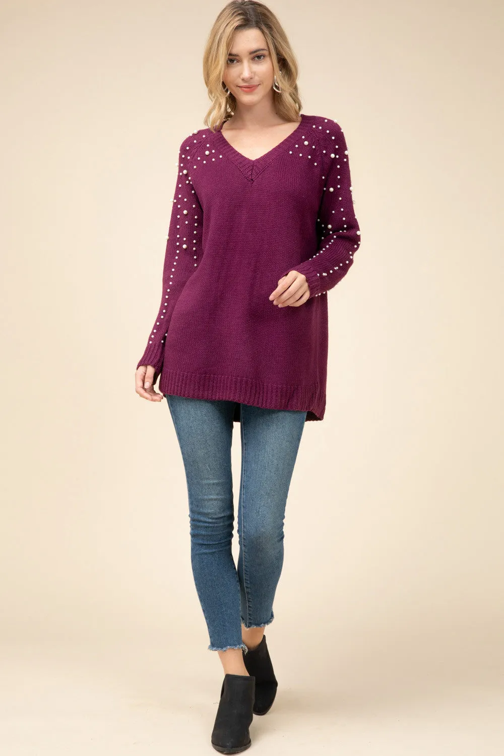 Pearl Embellished Sweater