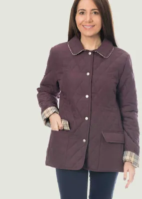 Pene Diamond Quilted VELCRO® Brand Fastening Coat