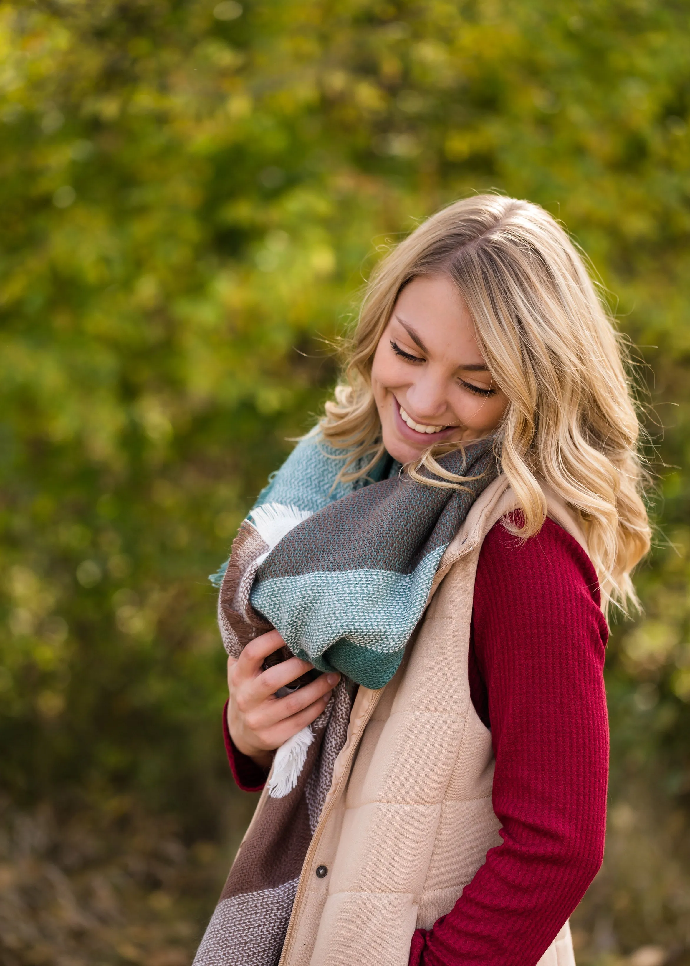 Plaid Fringe Blanket Scarf - FINAL SALE