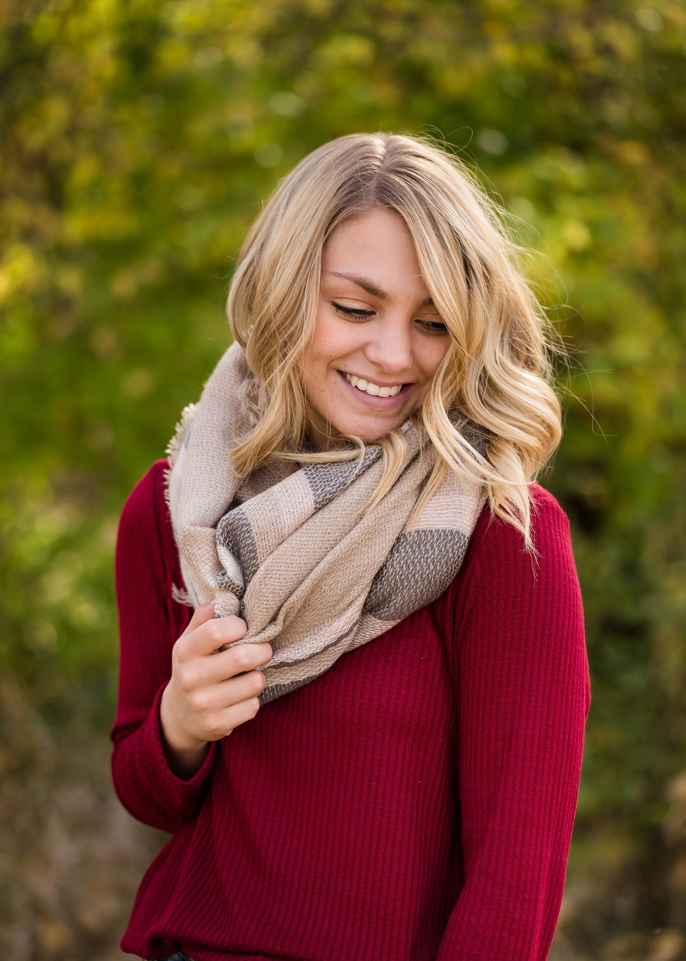 Plaid Fringe Blanket Scarf - FINAL SALE