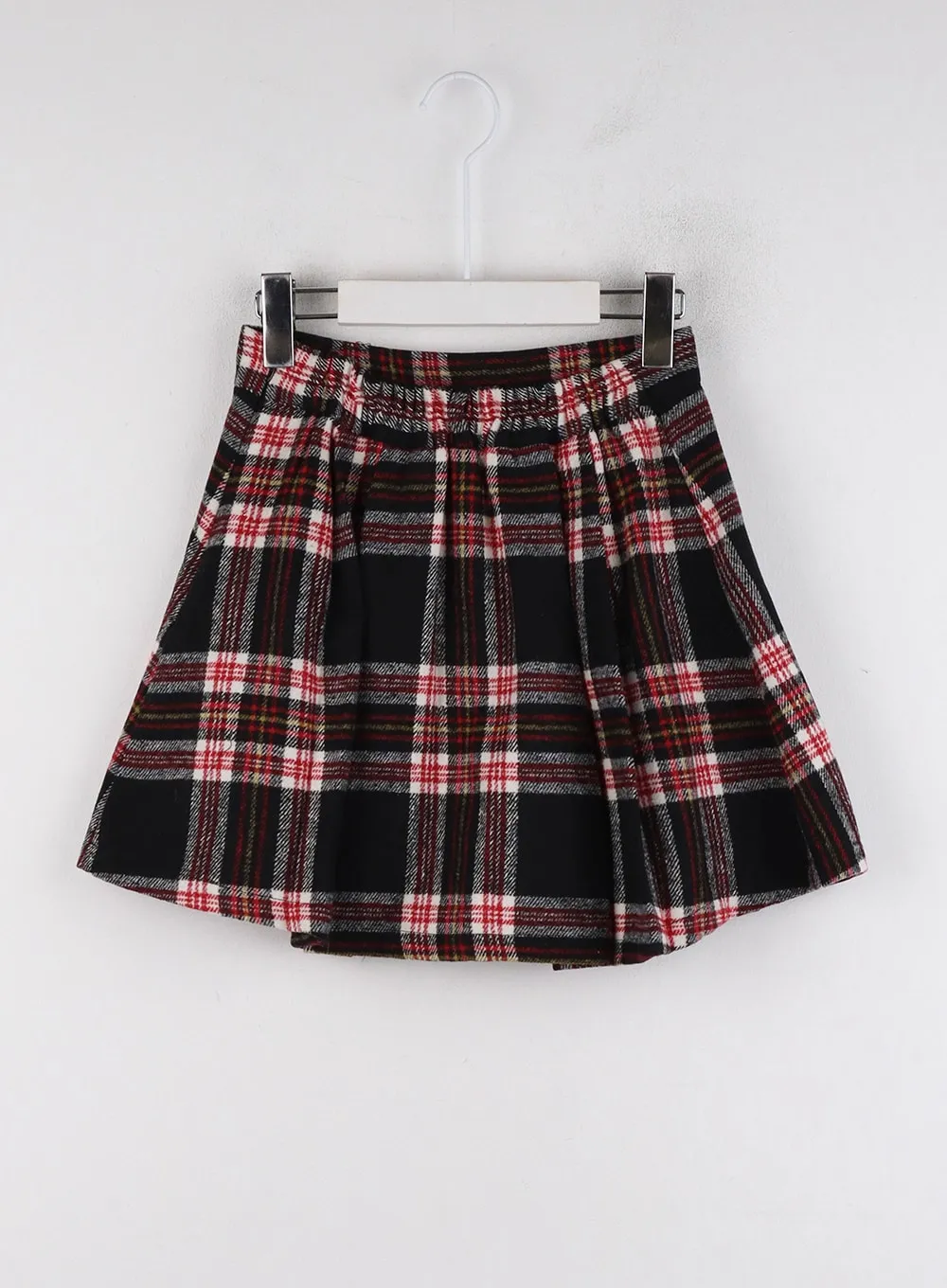 Pleated Check Mini Skirt ID315