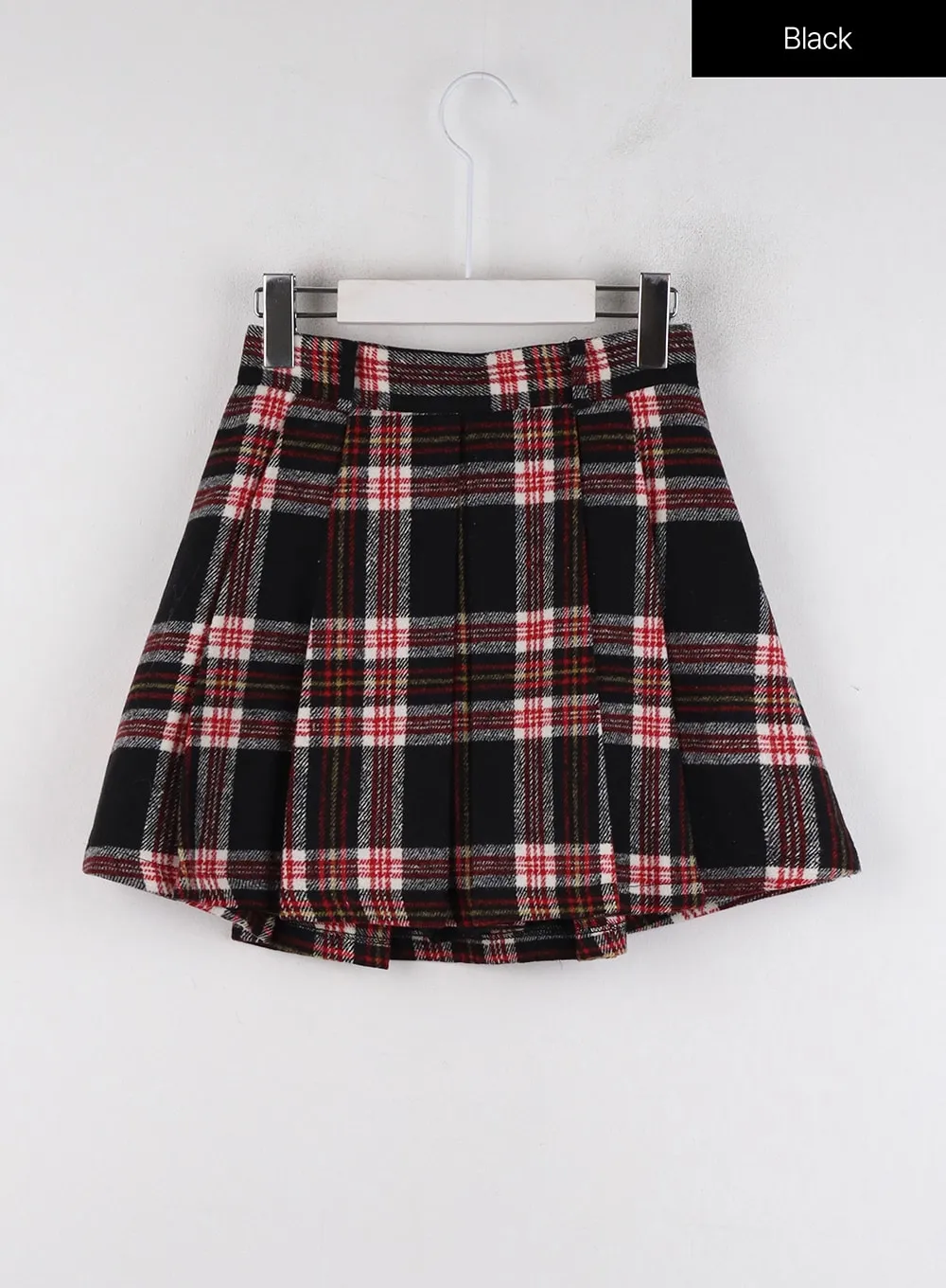 Pleated Check Mini Skirt ID315