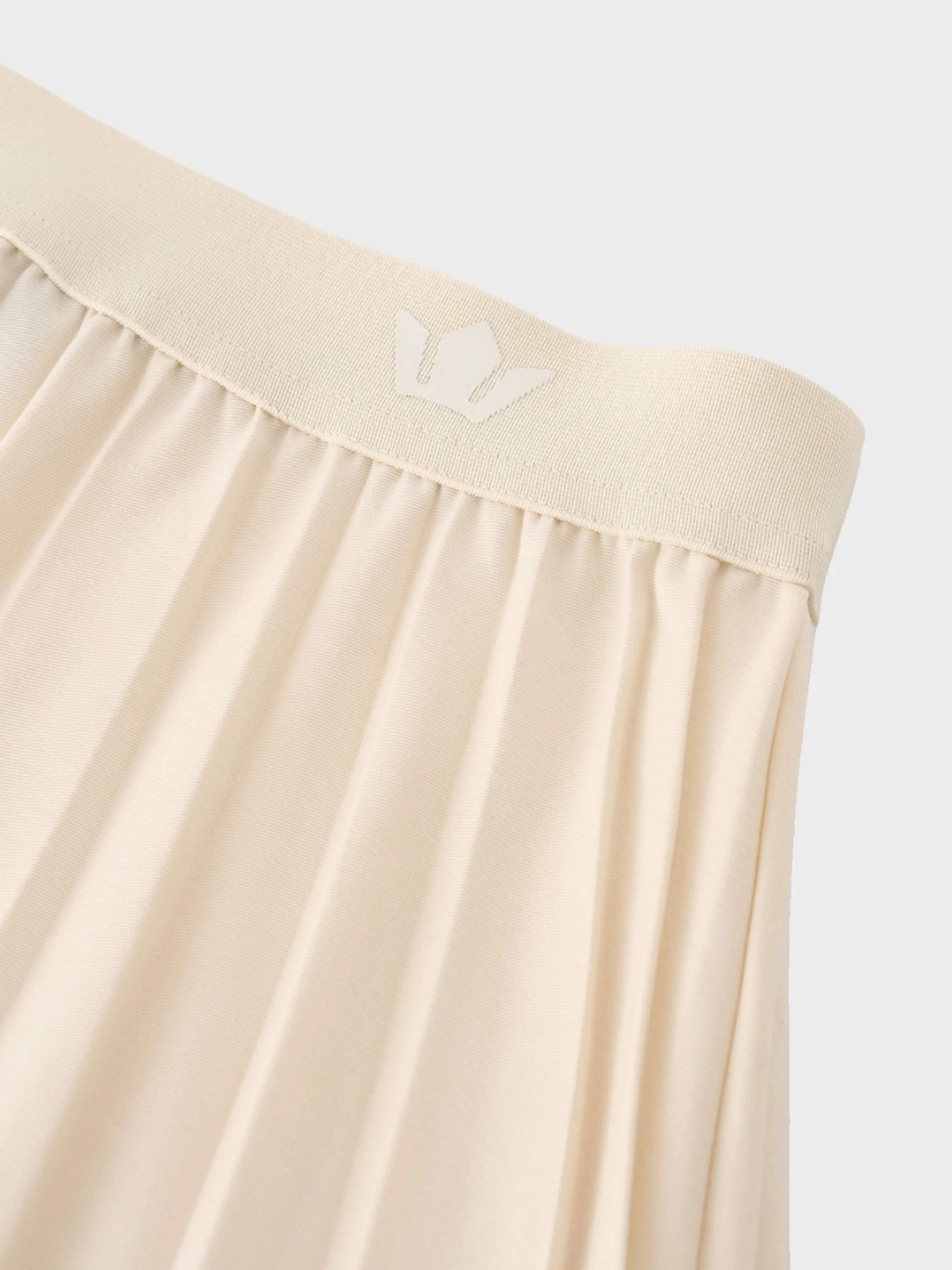 Pleated Skirt 37"-Ivory