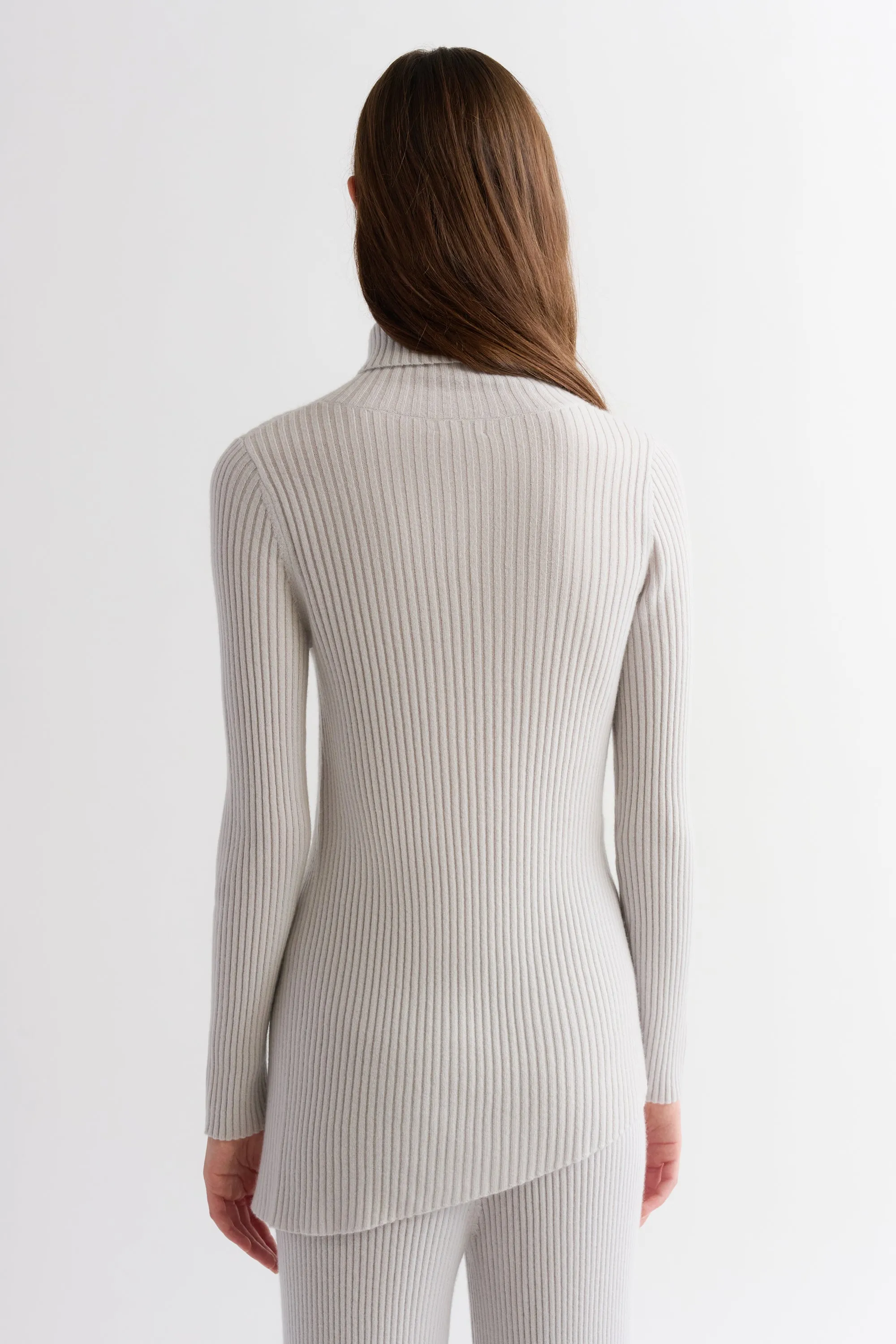 POORBOY RIB TURTLENECK WITH SIDE SLIT