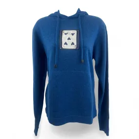 Prussian Blue Cashmere Pullover Hoodie