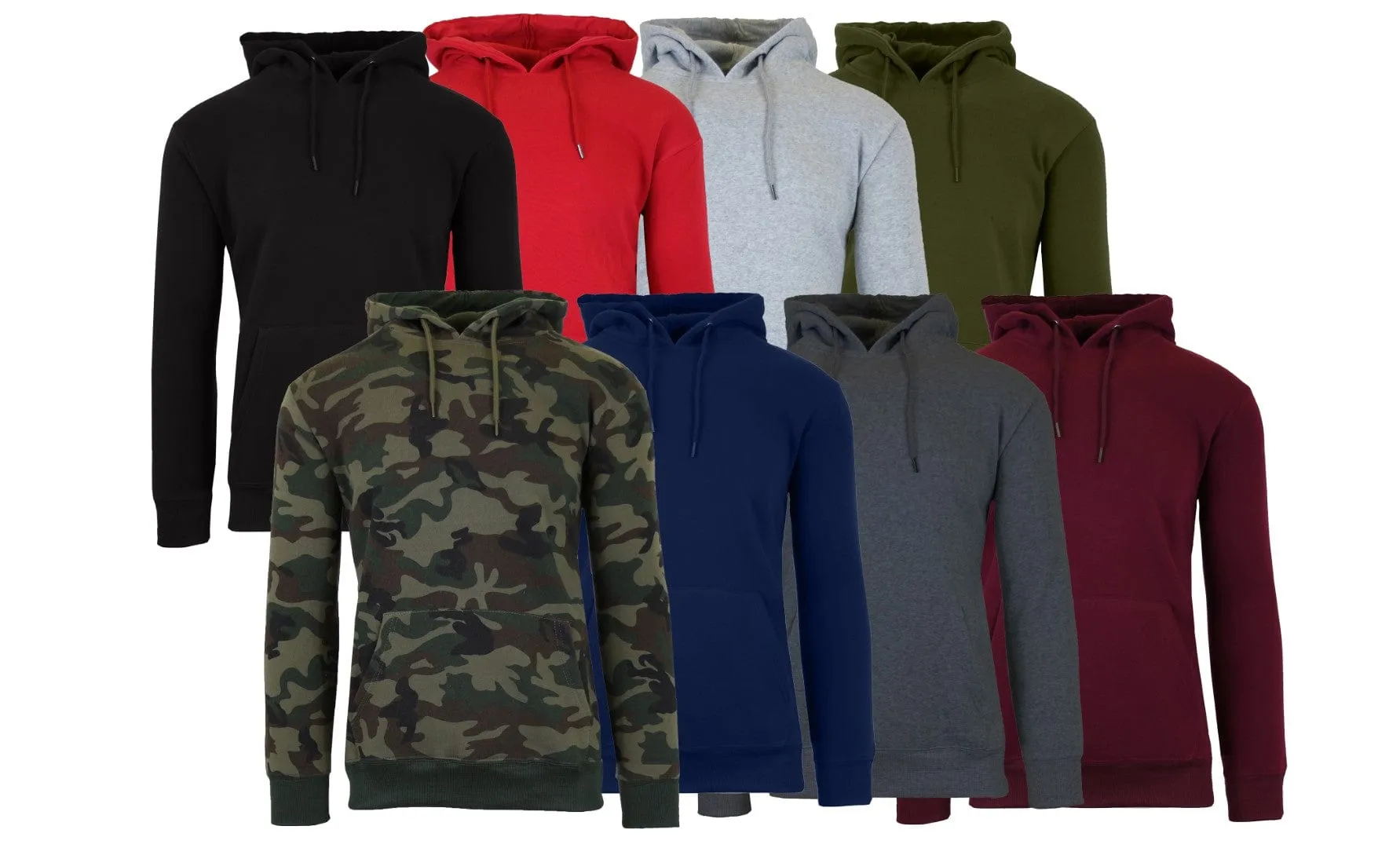 Pullover Fleece-Lined Sweatshirt Hoodie