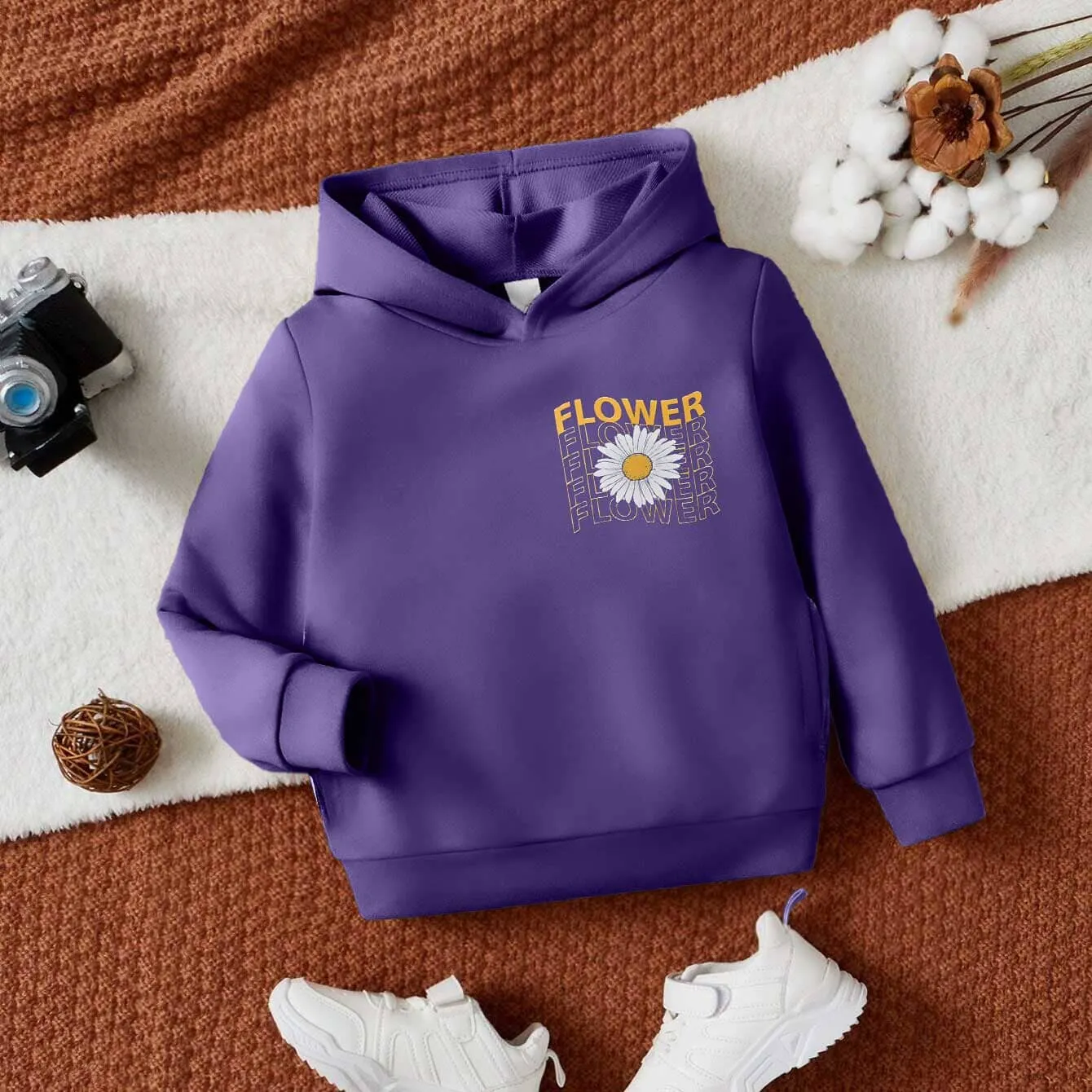 Rabbit Skins Kid's Flower Printed Pullover Hoodie