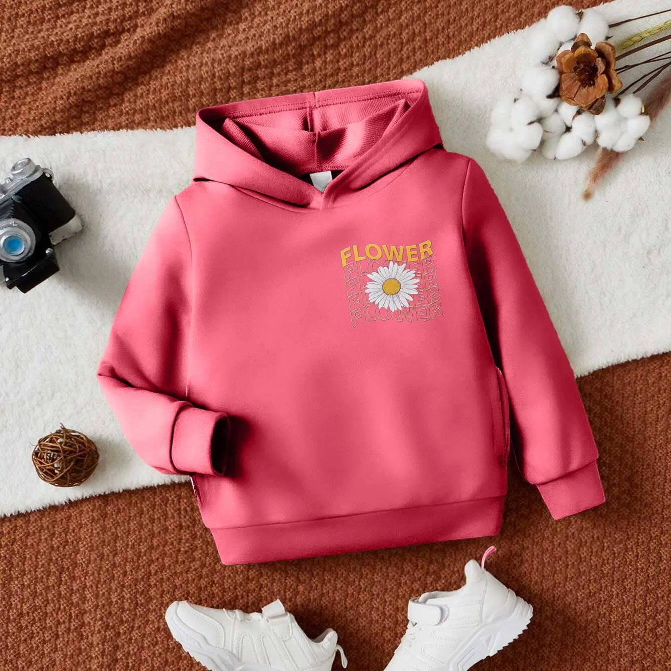 Rabbit Skins Kid's Flower Printed Pullover Hoodie