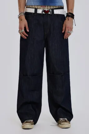 Raw Blue Denim Razor Jeans