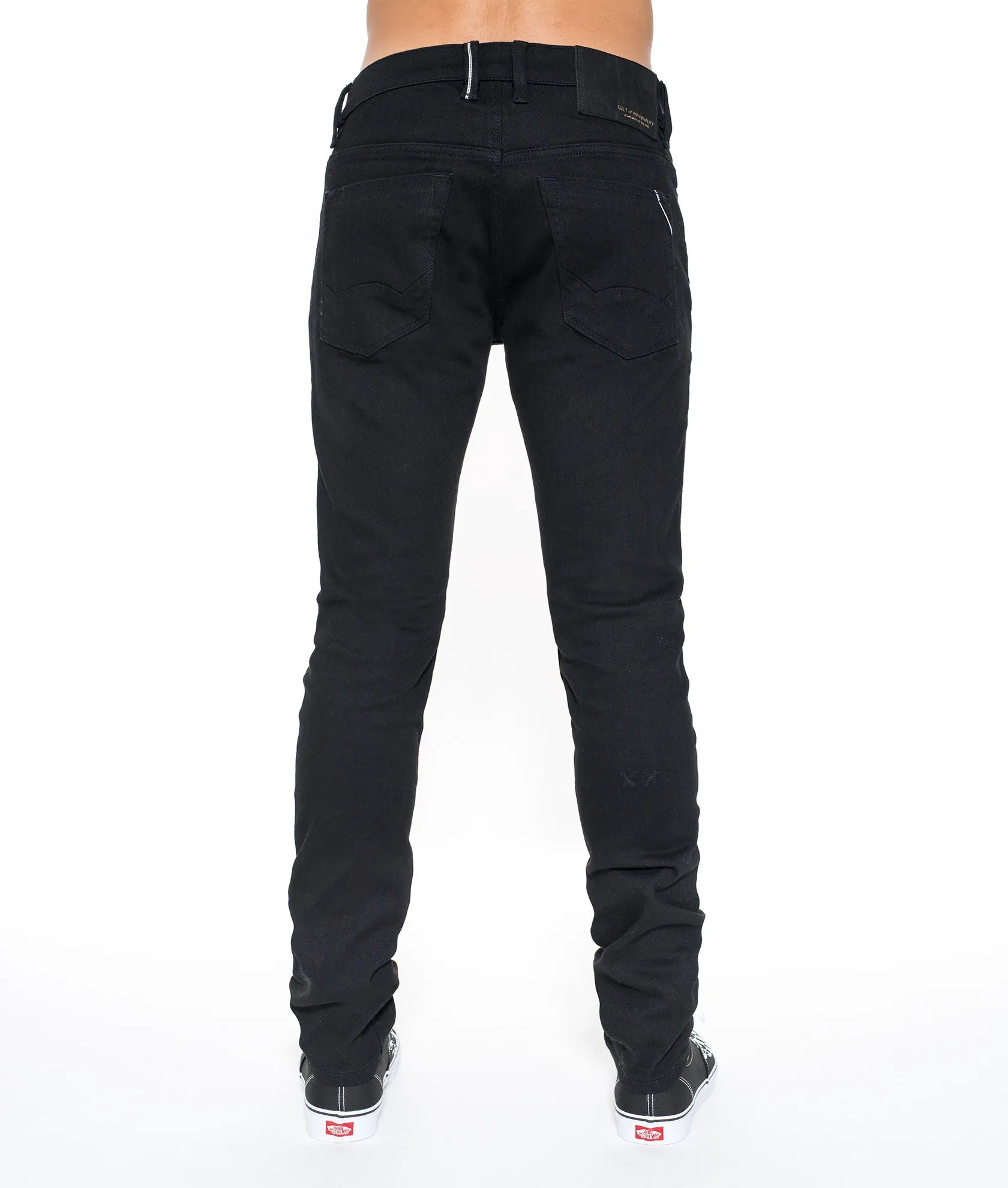 ROCKER SLIM DENIM JEANS IN BLACK