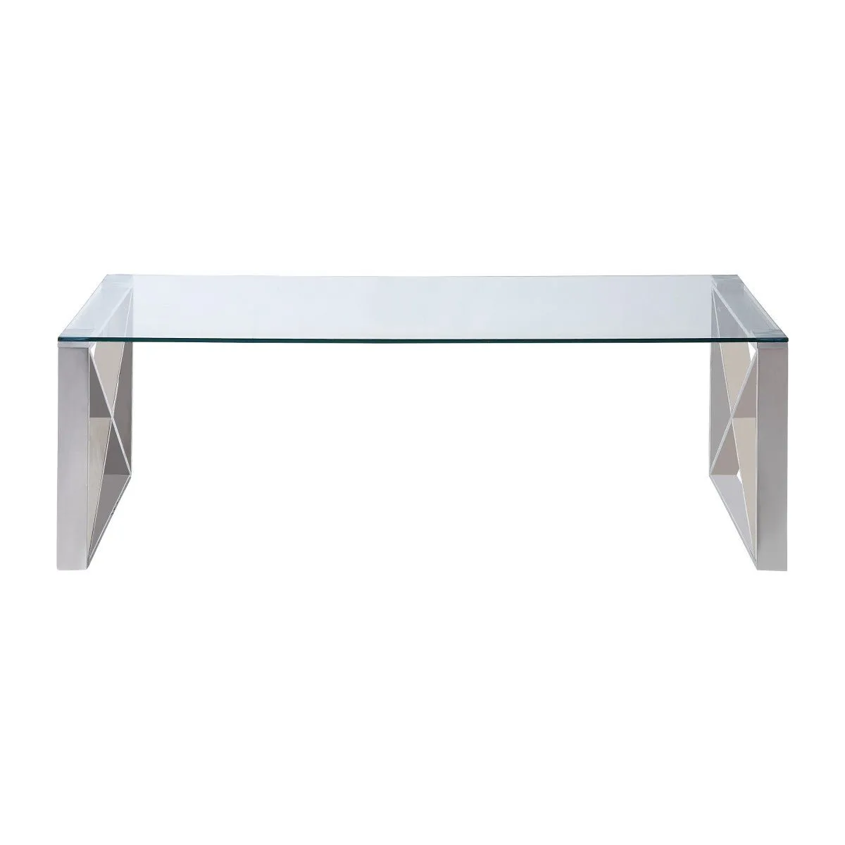 Rush X-Framed Tempered Glass Coffee Table