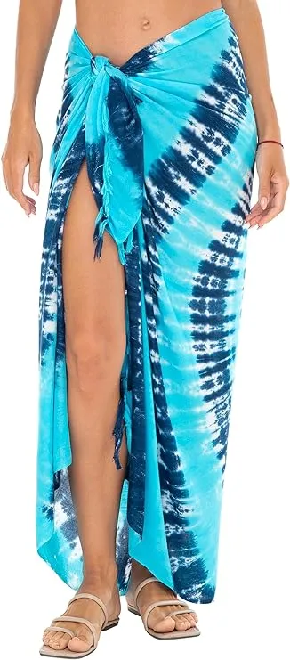 SHU-SHI Womens Sarong Pareo Cover Up Bathing Suit Women Beach Wrap Long Pool Resort Skirt