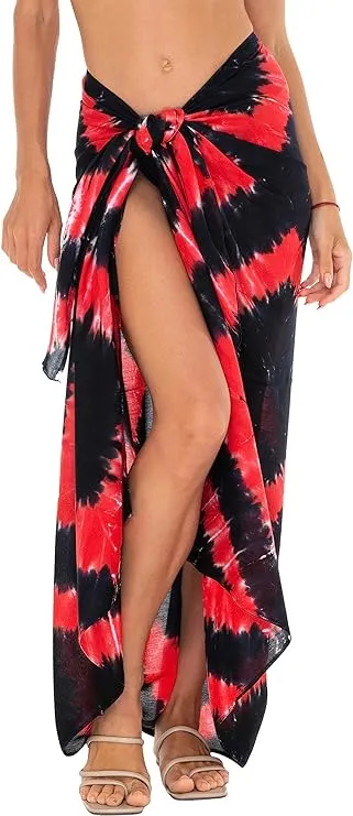 SHU-SHI Womens Sarong Pareo Cover Up Bathing Suit Women Beach Wrap Long Pool Resort Skirt