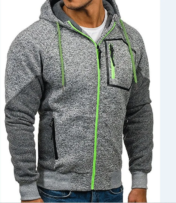 Slim Hooded Sweatshirt Jacket