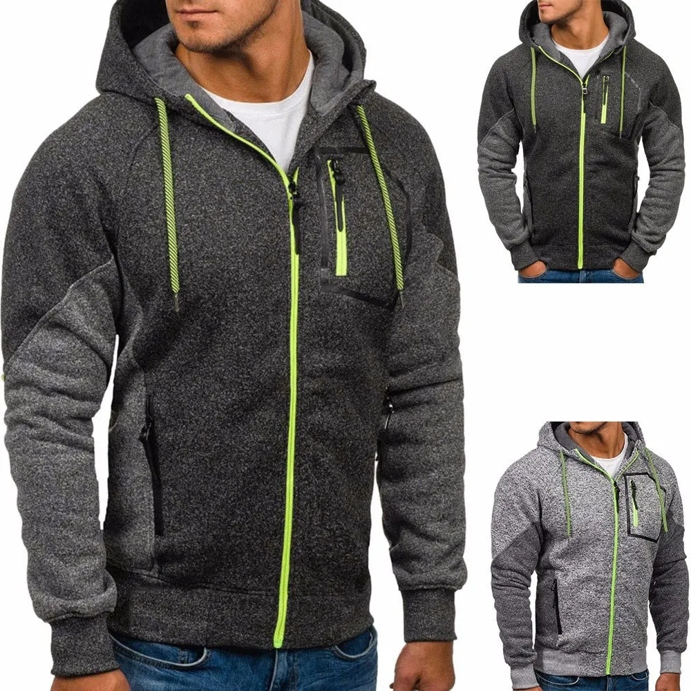 Slim Hooded Sweatshirt Jacket