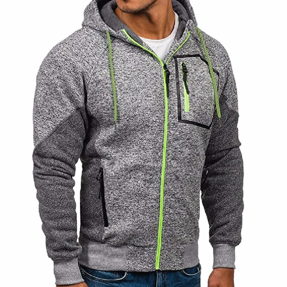 Slim Hooded Sweatshirt Jacket