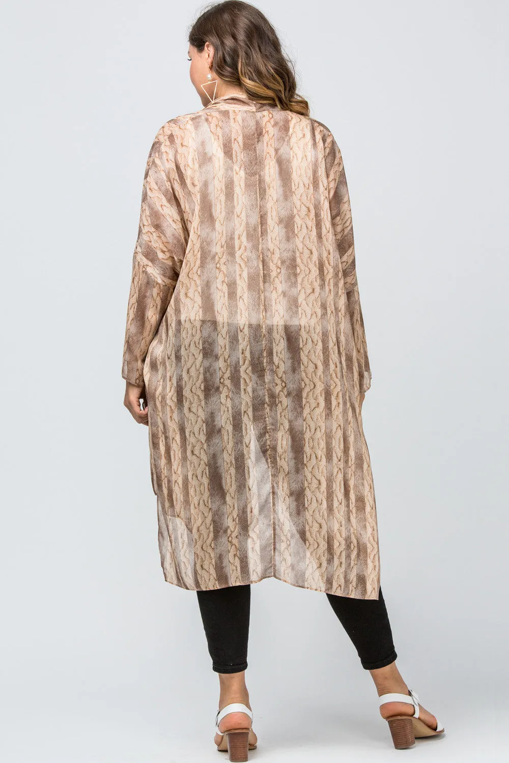 Snake Skin Kimono Duster