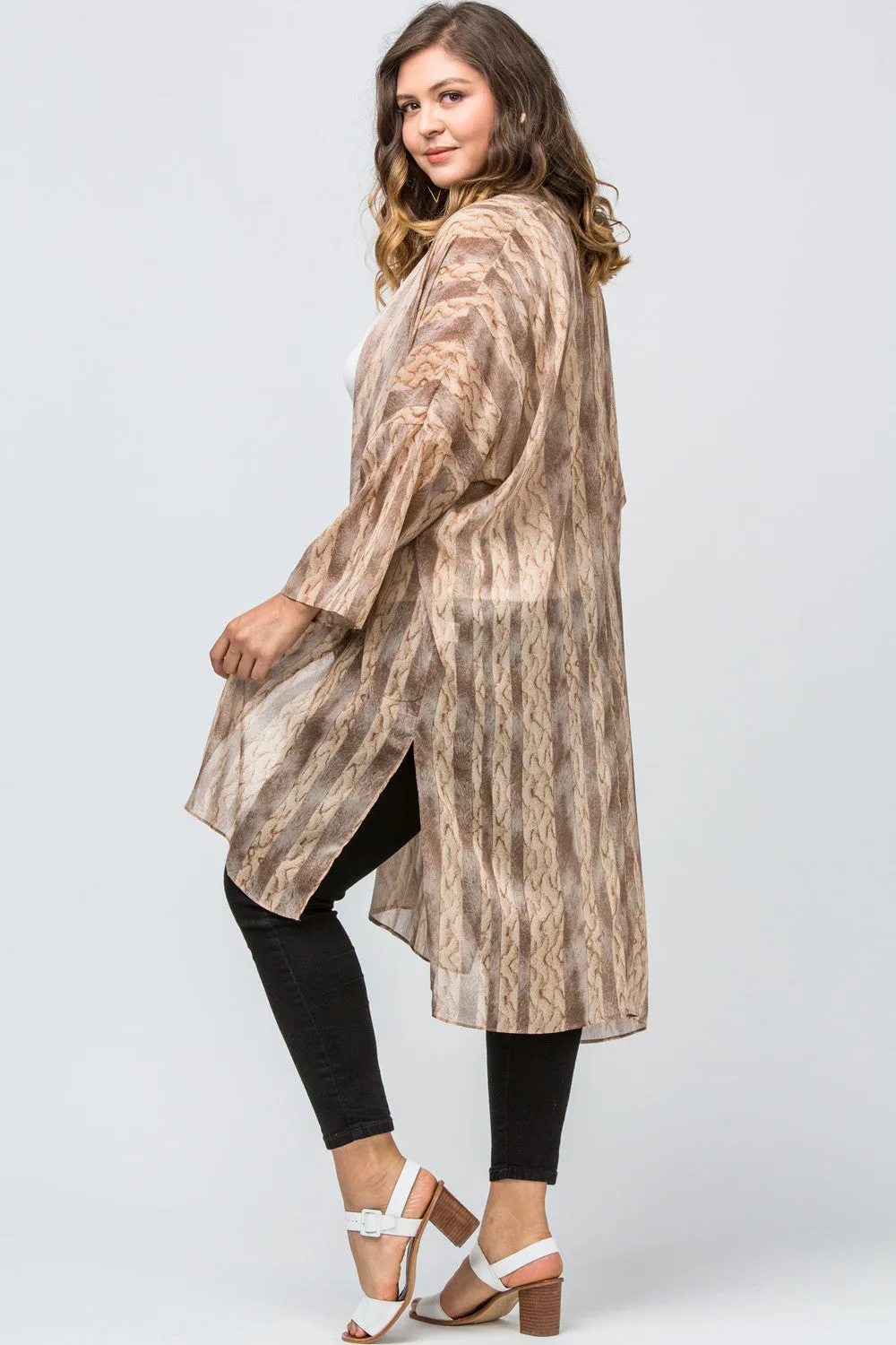 Snake Skin Kimono Duster