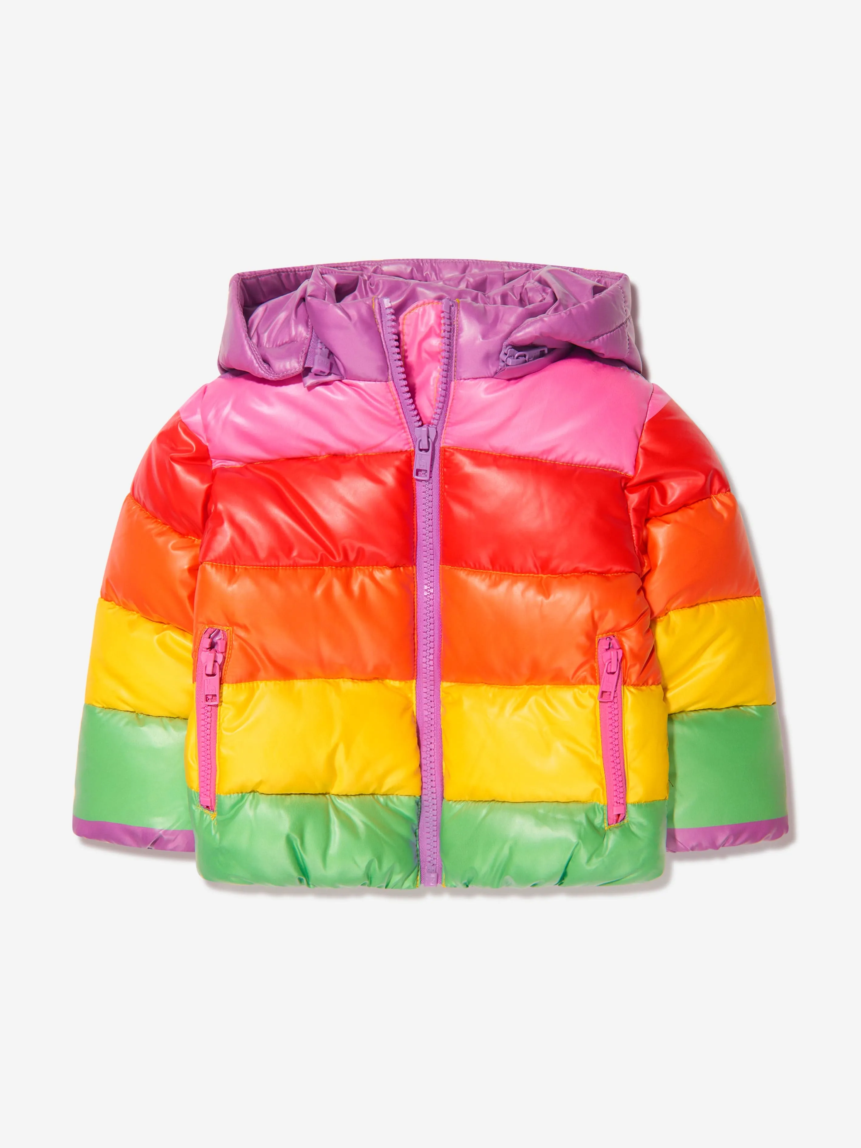 Stella McCartney Baby Girls Rainbow Puffer Coat