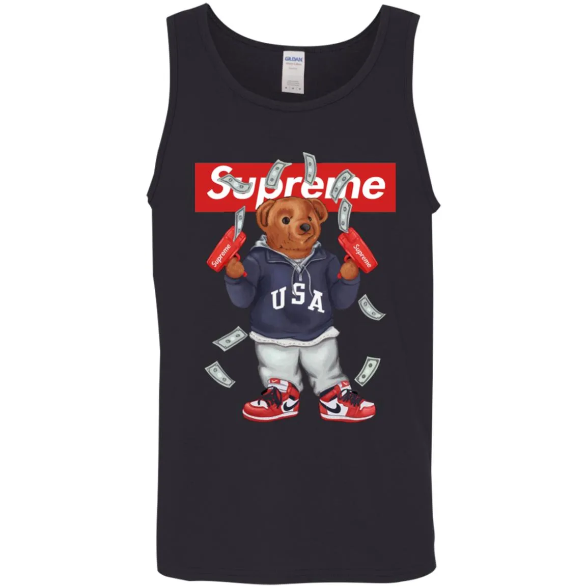 Supreme Bear Hot Trending T-shirt Men Cotton Tank