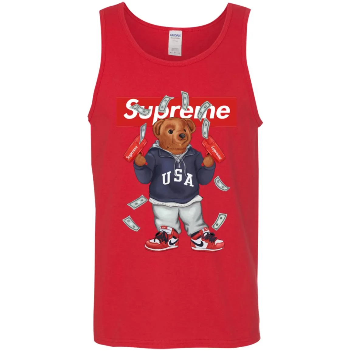 Supreme Bear Hot Trending T-shirt Men Cotton Tank