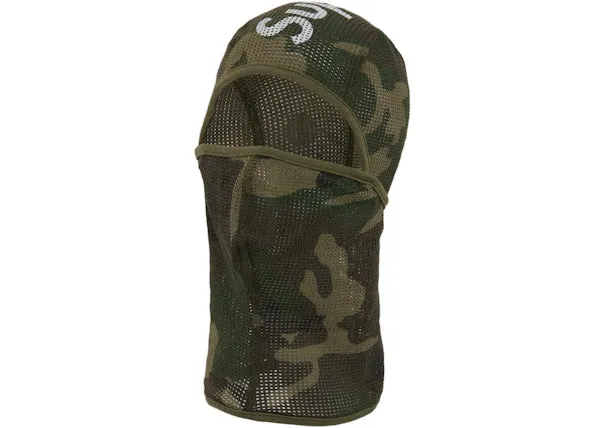 Supreme Mesh Lightweight Balaclava Woodland Camo